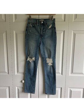 Madewell The Perfect Vintage Denman Wash Distressed Jeans Women's Size 24